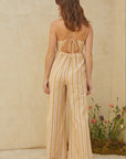 The Leith Striped Backless Jumpsuit