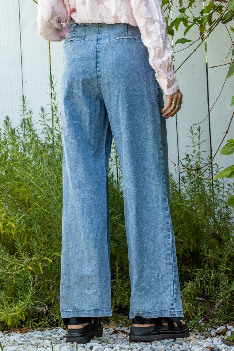 The Tommi Pleated Denim Trousers – Thread + Seed