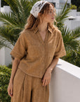 The Tova Brown Top + Pant Set - Sold Separately