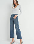 The Ramona Dark Denim Long Wide Leg Jeans