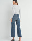 The Ramona Dark Denim Long Wide Leg Jeans