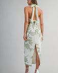The Valencia Halter Cut Out Midi Dress