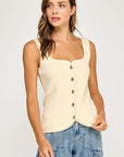 The Valora Sweetheart Buttoned Top
