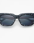 The Vista Black Marble Acetate Cat Eye Sunglasses