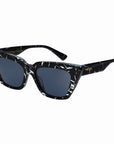 The Vista Black Marble Acetate Cat Eye Sunglasses
