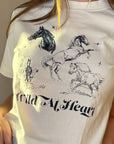 The 'Wild At Heart' Cropped Graphic Tee
