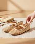 The Willa Woven Mary Jane Flat