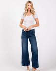 The Winona Dark Denim Wide Leg Crop Jeans
