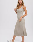 The Aisley Ribbed Sweater Midi Dress