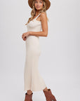 The Aisley Ribbed Sweater Midi Dress