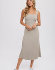 The Aisley Ribbed Sweater Midi Dress