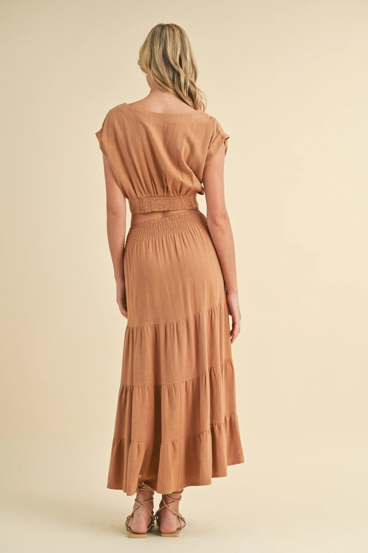 The Andie Linen Top + Skirt Set