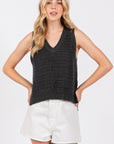 The Anora Side Slit Sweater Tank