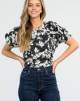 The Arabella Floral Puff Sleeve Top