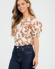 The Arabella Floral Puff Sleeve Top