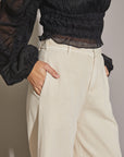 The Astrid Ivory Wide Leg Pants
