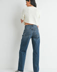 The Layla Dark Denim Relaxed Straight Leg Jeans