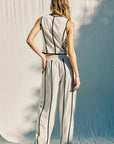 The Tara Linen Vest + Pants Set - Sold Separately