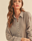 The Bayley Gauze Button Down Top