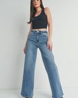 The Beatrice Medium Wash Wide Leg Jeans