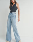 The Beatrice Light Wash Wide Leg Jeans