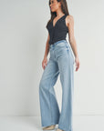 The Beatrice Light Wash Wide Leg Jeans