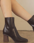 The Vera Square Toe Ankle Boots