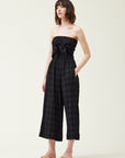 The Padma Black Front Tie Gauze Jumpsuit