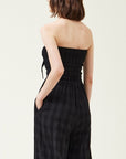 The Padma Black Front Tie Gauze Jumpsuit