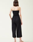 The Padma Black Front Tie Gauze Jumpsuit