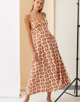 The Blythe Tobacco Open Back Maxi Dress
