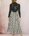 The Blythe Black Open Back Maxi Dress