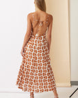 The Blythe Tobacco Open Back Maxi Dress