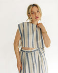 The Cammy Stripe Top + Skirt Set - Sold Separately