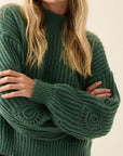 The Celeste Eyelet Detail Knit Sweater