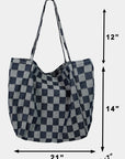 The Checkered Pattern Tote Bag