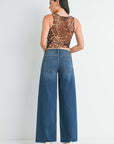 The Christy Dark Wash Relaxed Wide Leg Jeans