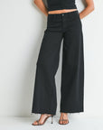 The Christy Black Relaxed Wide Leg Jeans