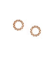 The Checkered Circle Studs by Michelle Starbuck Designs