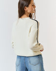 The Cori Long Sleeve Contrast Sweater