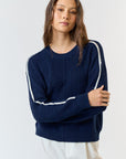 The Cori Long Sleeve Contrast Sweater