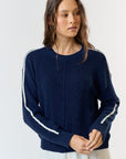 The Cori Long Sleeve Contrast Sweater