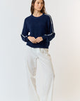 The Cori Long Sleeve Contrast Sweater