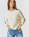 The Cori Long Sleeve Contrast Sweater