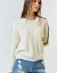 The Cori Long Sleeve Contrast Sweater