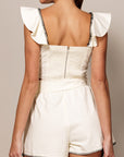 The Daphne Ruffle Top + Shorts Set - Sold Separately