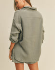 The Deana Gauze Button Down Top + Shorts Set - Sold Separately