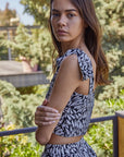 The Debbie Abstract Heart Top + Midi Skirt - Sold Separately