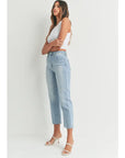 The Delaney Classic High Rise Straight Jeans by Just Black Denim