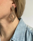 The Diamond Drop Clay Earrings